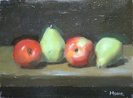 Red apples with pears, 8x10