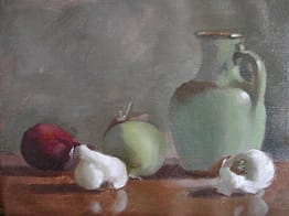 Green Jug with Vegetables, 11x14