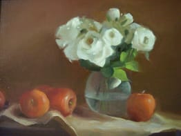 White Roses and Apples, 16x20