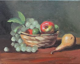 Grapes, Apple and Pear, 8x10