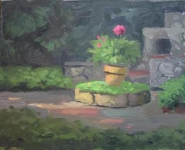 Peonese on the Patio, 8x10