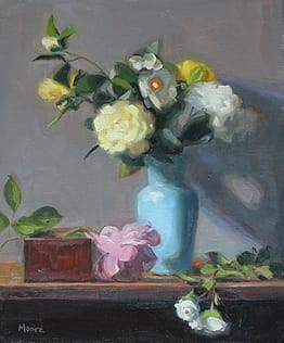 Floral In Blue Vase, 24x20