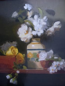 Magnolia and Mexican Vase, 20x16