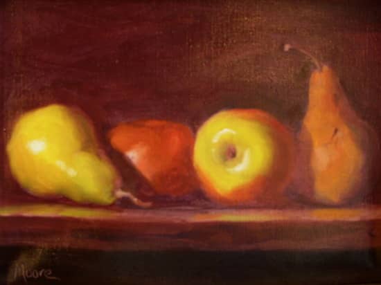 Apples Pears 2 Diptych, 11x14