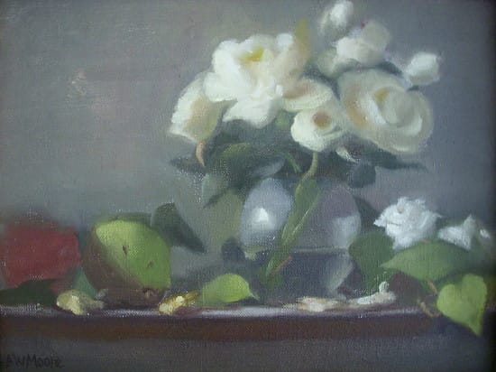 Small White Roses, 11x14